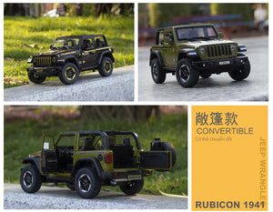 Planet Gates 1:20 Jeep Wrangler Alloy Simulation Car Model Rubicon Die-casting Metal Toy Off-road Vehicle Car Model Collection for Children