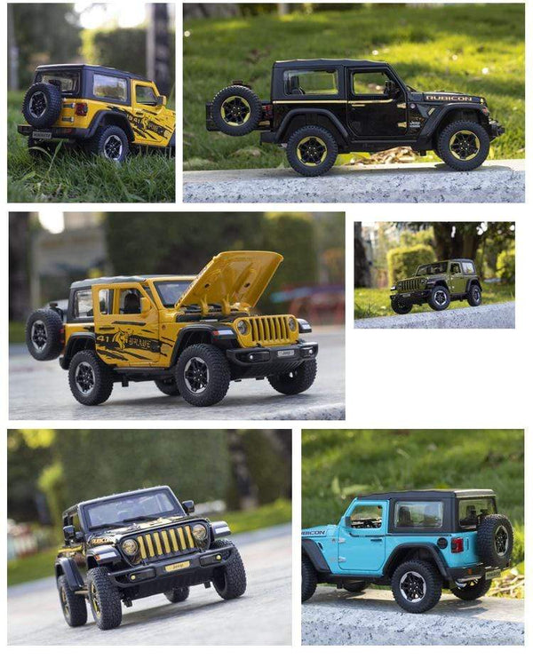 Planet Gates 1:20 Jeep Wrangler Alloy Simulation Car Model Rubicon Die-casting Metal Toy Off-road Vehicle Car Model Collection for Children