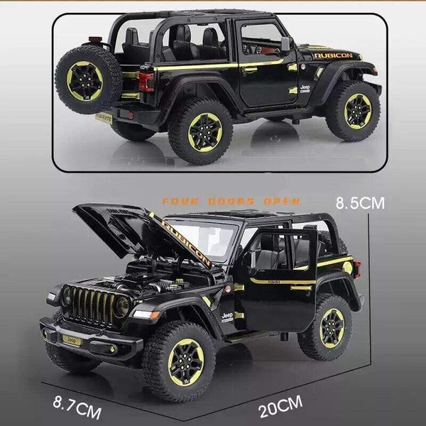 Planet Gates 1:20 Jeep Wrangler Alloy Simulation Car Model Rubicon Die-casting Metal Toy Off-road Vehicle Car Model Collection for Children