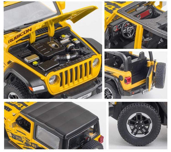 Planet Gates 1:20 Jeep Wrangler Alloy Simulation Car Model Rubicon Die-casting Metal Toy Off-road Vehicle Car Model Collection for Children