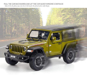 Planet Gates 1:20 Jeep Wrangler Alloy Simulation Car Model Rubicon Die-casting Metal Toy Off-road Vehicle Car Model Collection for Children