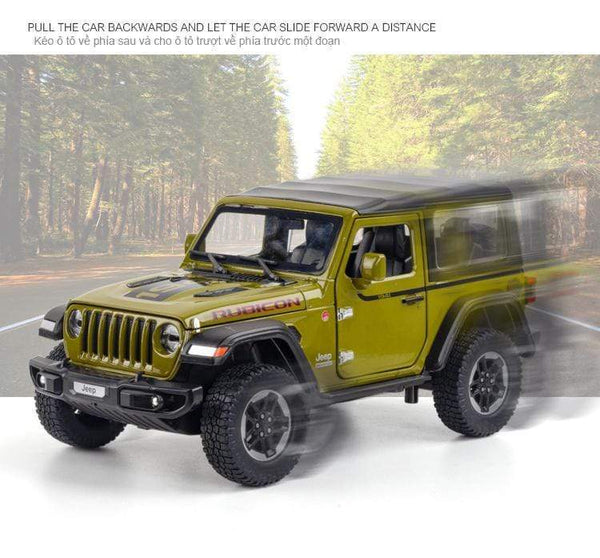 Planet Gates 1:20 Jeep Wrangler Alloy Simulation Car Model Rubicon Die-casting Metal Toy Off-road Vehicle Car Model Collection for Children