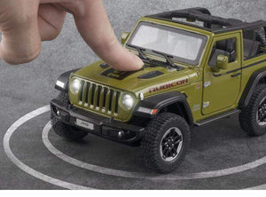 Planet Gates 1:20 Jeep Wrangler Alloy Simulation Car Model Rubicon Die-casting Metal Toy Off-road Vehicle Car Model Collection for Children
