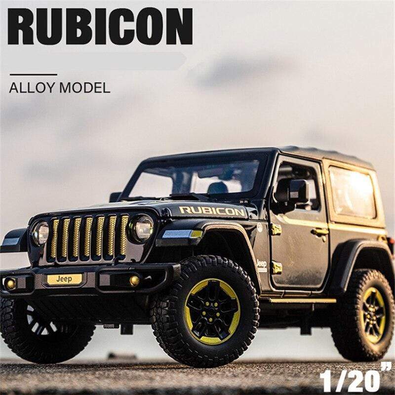 Planet Gates 1:20 Jeep Wrangler Alloy Simulation Car Model Rubicon Die-casting Metal Toy Off-road Vehicle Car Model Collection for Children