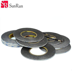 Planet Gates 1-20mm x 50M 3M Black Double Sided Adhesive Tape for Touch Screen /Display   /Housing /Case /Cable Sticky