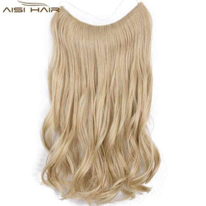 Planet Gates #1 / 22inches Fish Line Hairpieces 22'' Invisible Wire No Clips in Hair Extensions Secret Silky Straight Synthetic Hairs 100g/pic