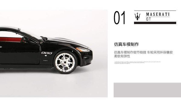 Planet Gates 1:24 2008 Maserati GranTurismo alloy racing car Alloy Luxury Vehicle Diecast Pull Back Cars Model Toy Collection Gift