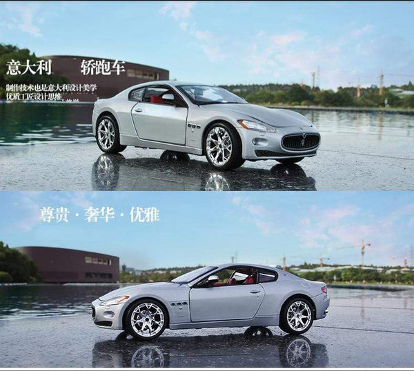 Planet Gates 1:24 2008 Maserati GranTurismo alloy racing car Alloy Luxury Vehicle Diecast Pull Back Cars Model Toy Collection Gift