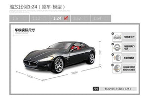 Planet Gates 1:24 2008 Maserati GranTurismo alloy racing car Alloy Luxury Vehicle Diecast Pull Back Cars Model Toy Collection Gift