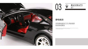 Planet Gates 1:24 2008 Maserati GranTurismo alloy racing car Alloy Luxury Vehicle Diecast Pull Back Cars Model Toy Collection Gift