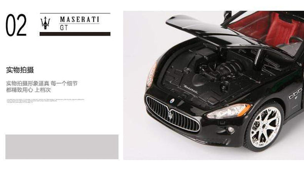 Planet Gates 1:24 2008 Maserati GranTurismo alloy racing car Alloy Luxury Vehicle Diecast Pull Back Cars Model Toy Collection Gift