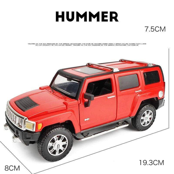 Planet Gates 1:24 high simulation alloy Hummer H3 off-road vehicle sound and light can open the door boy educational toy car model for gifts