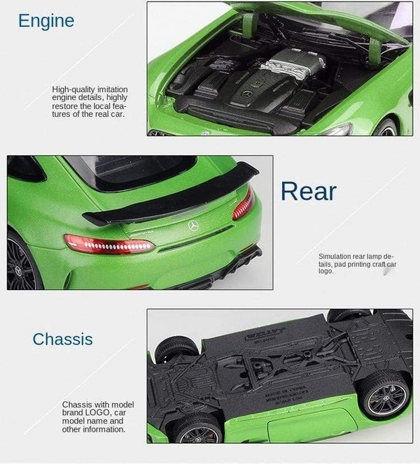 Planet Gates 1:24 Mercedes-Benz AMG GT R Alloy Metal Diecast Cars Model Inital Toy Car Children Boy Toys collection toy tools gift