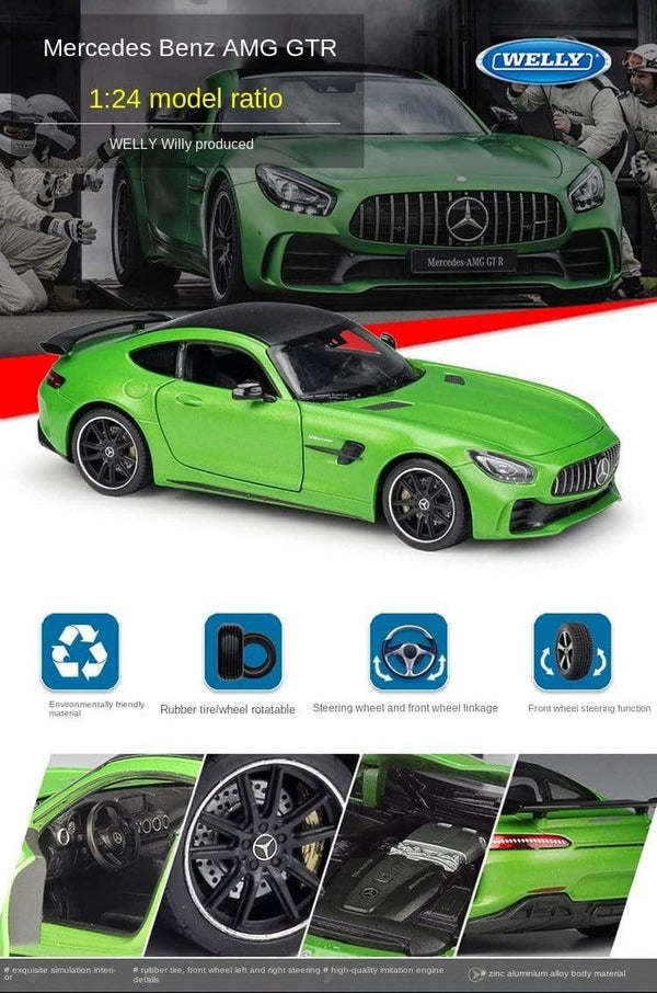 Planet Gates 1:24 Mercedes-Benz AMG GT R Alloy Metal Diecast Cars Model Inital Toy Car Children Boy Toys collection toy tools gift