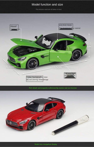 Planet Gates 1:24 Mercedes-Benz AMG GT R Alloy Metal Diecast Cars Model Inital Toy Car Children Boy Toys collection toy tools gift
