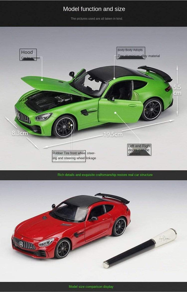 Planet Gates 1:24 Mercedes-Benz AMG GT R Alloy Metal Diecast Cars Model Inital Toy Car Children Boy Toys collection toy tools gift