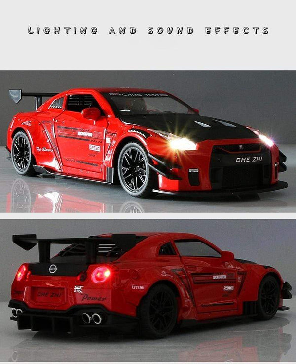 Planet Gates 1:24 Nissan Skyline Ares GTR R35 Diecasts & Toy Vehicles Metal Toy Car Model High Simulation Pull Back Collection Kids Toys