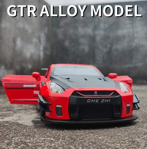 Planet Gates 1:24 Nissan Skyline Ares GTR R35 Diecasts & Toy Vehicles Metal Toy Car Model High Simulation Pull Back Collection Kids Toys