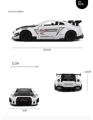 Planet Gates 1:24 Nissan Skyline Ares GTR R35 Diecasts & Toy Vehicles Metal Toy Car Model High Simulation Pull Back Collection Kids Toys