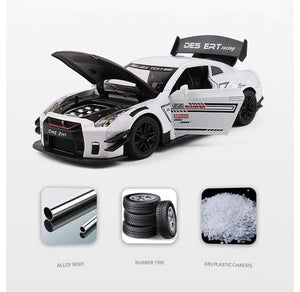 Planet Gates 1:24 Nissan Skyline Ares GTR R35 Diecasts & Toy Vehicles Metal Toy Car Model High Simulation Pull Back Collection Kids Toys