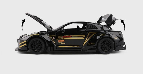 Planet Gates 1:24 Nissan Skyline Ares GTR R35 Diecasts & Toy Vehicles Metal Toy Car Model High Simulation Pull Back Collection Kids Toys
