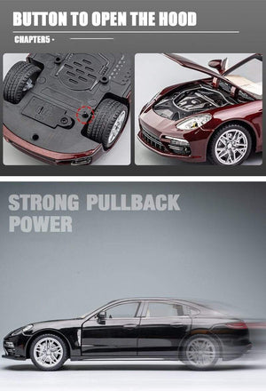 Planet Gates 1:24 Panamera  Alloy Car Model Diecasts Toy Vehicles Toy Cars Sound and light Kid Toys For Children Gifts Boy Toy