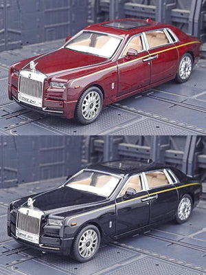 Planet Gates 1:24 Rolls-Royce Phantom Car Model Simulation Sound and Light Pull Back Alloy Cullinan Decoration Boy Toy Car Collection Gifts
