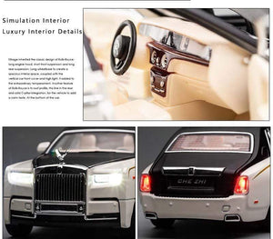 Planet Gates 1:24 Rolls-Royce Phantom Car Model Simulation Sound and Light Pull Back Alloy Cullinan Decoration Boy Toy Car Collection Gifts