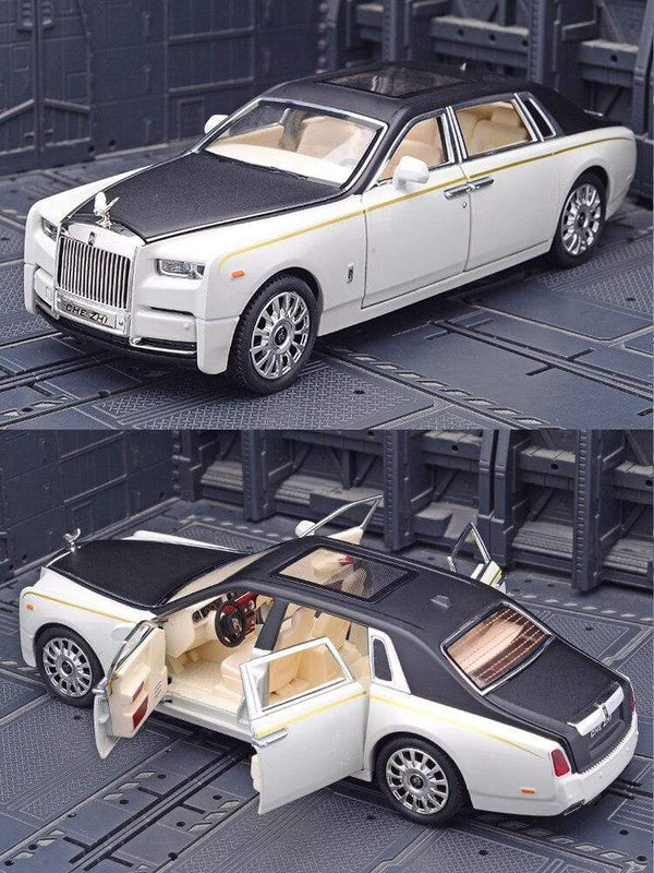 Planet Gates 1:24 Rolls-Royce Phantom Car Model Simulation Sound and Light Pull Back Alloy Cullinan Decoration Boy Toy Car Collection Gifts