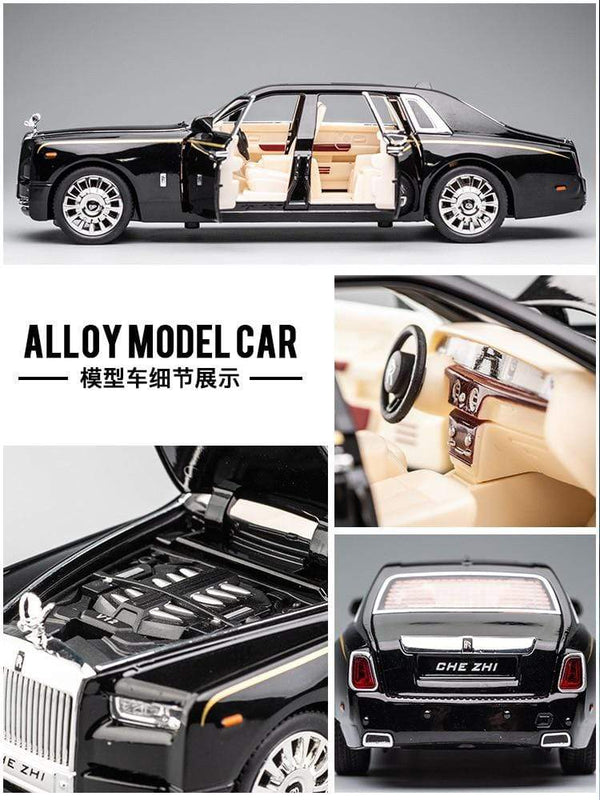 Planet Gates 1:24 Rolls-Royce Phantom Car Model Simulation Sound and Light Pull Back Alloy Cullinan Decoration Boy Toy Car Collection Gifts
