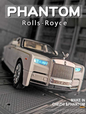 Planet Gates 1:24 Rolls-Royce Phantom Car Model Simulation Sound and Light Pull Back Alloy Cullinan Decoration Boy Toy Car Collection Gifts