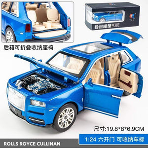 Planet Gates 1:24 Rolls-Royce Phantom Car Model Simulation Sound and Light Pull Back Alloy Cullinan Decoration Boy Toy Car Collection Gifts