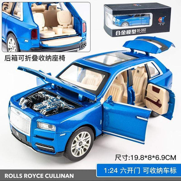 Planet Gates 1:24 Rolls-Royce Phantom Car Model Simulation Sound and Light Pull Back Alloy Cullinan Decoration Boy Toy Car Collection Gifts