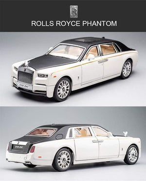 Planet Gates 1:24 Rolls-Royce Phantom Car Model Simulation Sound and Light Pull Back Alloy Cullinan Decoration Boy Toy Car Collection Gifts
