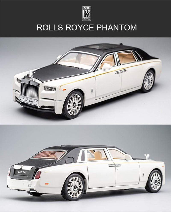 Planet Gates 1:24 Rolls-Royce Phantom Car Model Simulation Sound and Light Pull Back Alloy Cullinan Decoration Boy Toy Car Collection Gifts