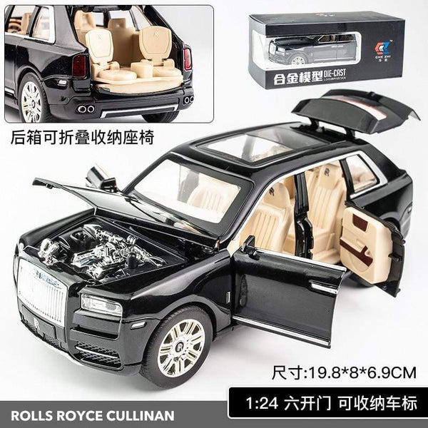 Planet Gates 1:24 Rolls-Royce Phantom Car Model Simulation Sound and Light Pull Back Alloy Cullinan Decoration Boy Toy Car Collection Gifts