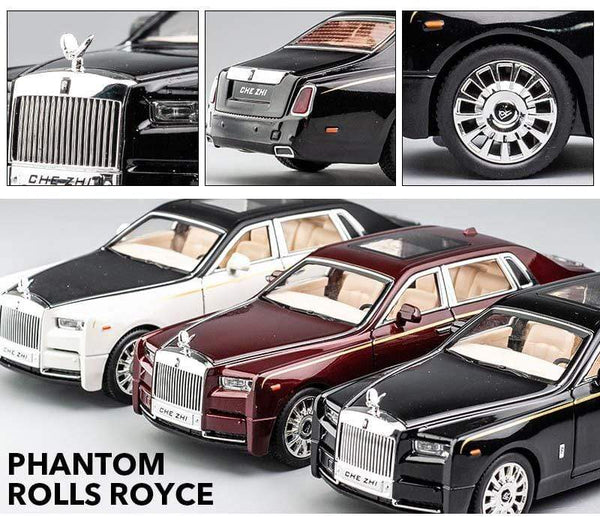 Planet Gates 1:24 Rolls-Royce Phantom Car Model Simulation Sound and Light Pull Back Alloy Cullinan Decoration Boy Toy Car Collection Gifts