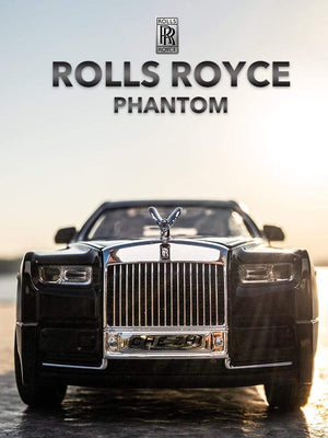 Planet Gates 1:24 Rolls-Royce Phantom Car Model Simulation Sound and Light Pull Back Alloy Cullinan Decoration Boy Toy Car Collection Gifts