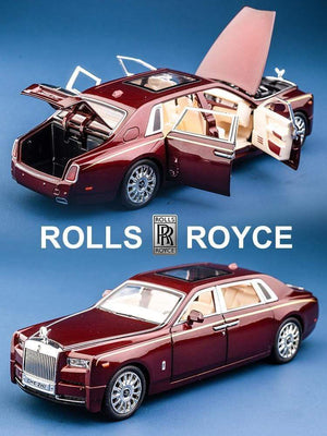 Planet Gates 1:24 Rolls-Royce Phantom Car Model Simulation Sound and Light Pull Back Alloy Cullinan Decoration Boy Toy Car Collection Gifts