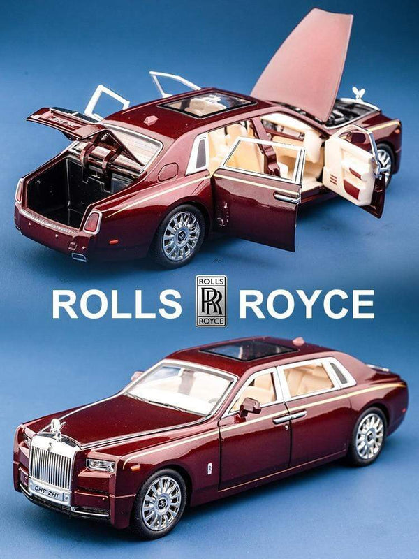 Planet Gates 1:24 Rolls-Royce Phantom Car Model Simulation Sound and Light Pull Back Alloy Cullinan Decoration Boy Toy Car Collection Gifts