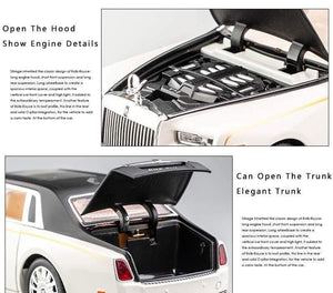 Planet Gates 1:24 Rolls-Royce Phantom Car Model Simulation Sound and Light Pull Back Alloy Cullinan Decoration Boy Toy Car Collection Gifts