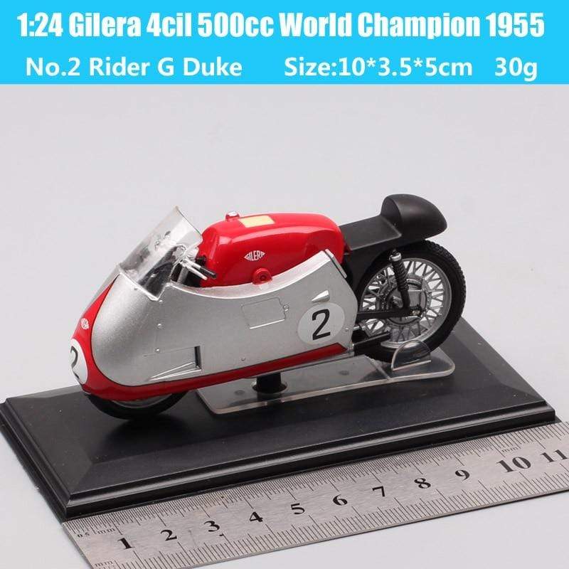 Planet Gates 1/24 Scale Classic Retro Italeri 1955 Gilera 4cil 500cc World Champion #76 G Duke motorcycle Diecast GP bike model Toy Vehicles