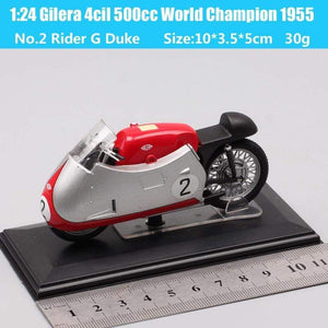 Planet Gates 1/24 Scale Classic Retro Italeri 1955 Gilera 4cil 500cc World Champion #76 G Duke motorcycle Diecast GP bike model Toy Vehicles