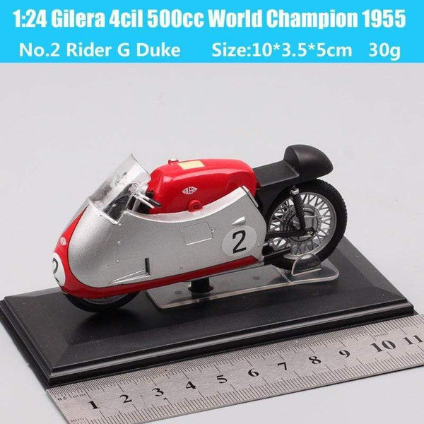 Planet Gates 1/24 Scale Classic Retro Italeri 1955 Gilera 4cil 500cc World Champion #76 G Duke motorcycle Diecast GP bike model Toy Vehicles