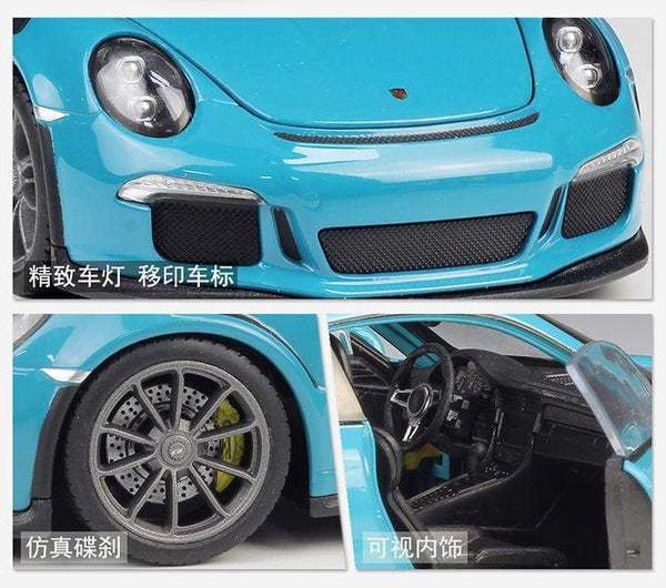 Planet Gates 1:24 Scale Diecast Simulator Car Porsche 911 GT3 RS Model Car Alloy Sports Car Metal Toy Racing Car Toy For Kids Gift