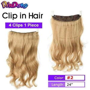 Planet Gates #1 / 24inches Synthetic Fish Line Hair Wavy Clip in Hair Extensions 3/4 Half Wig 3 Styles Available Premium Heat Resistant Hair