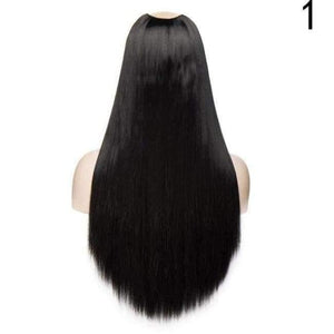 Planet Gates #1 / 26inch 26" Brazilian Straight U Part Wig  Hair Extension False Hair Long Natural Synthetic Hair for Women Middle Openning