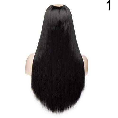 Planet Gates #1 / 26inch 26" Brazilian Straight U Part Wig  Hair Extension False Hair Long Natural Synthetic Hair for Women Middle Openning