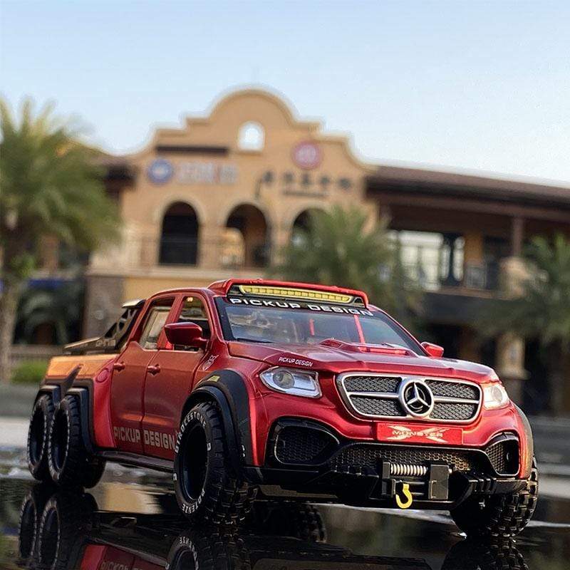Planet Gates 1:28 Benz X-Class 6*6 Monster Trucks Diecasts & Toy Vehicles Car Model Miniature Scale Model Car Toys Children Collections