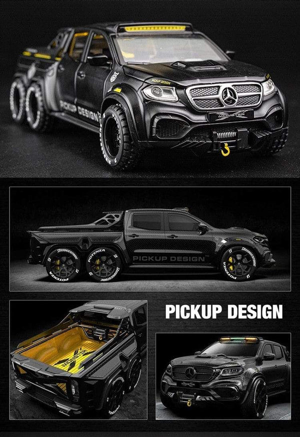 Planet Gates 1:28 Benz X-Class 6*6 Monster Trucks Diecasts & Toy Vehicles Car Model Miniature Scale Model Car Toys Children Collections